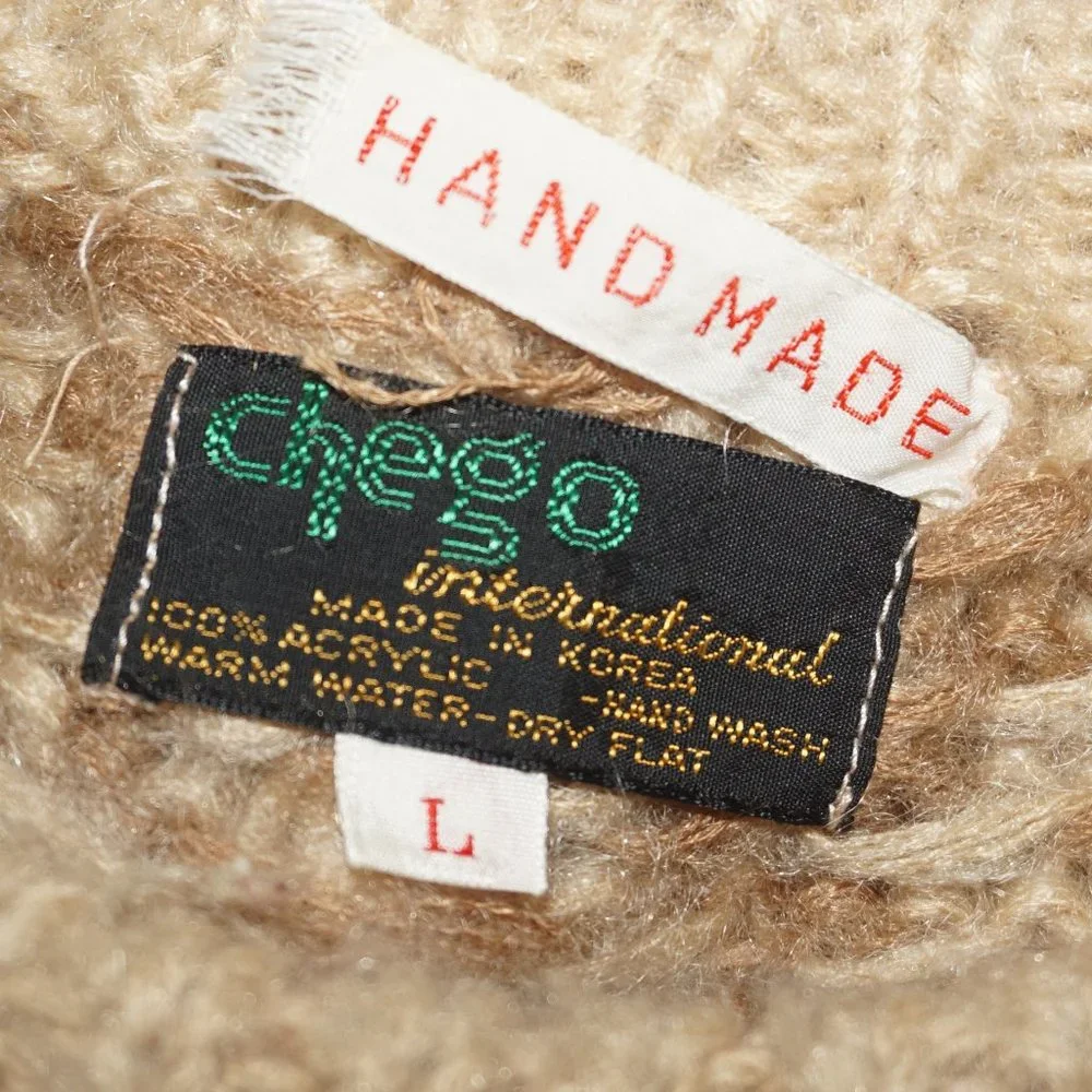 Vintage 70s Fair Isle Handknit Sweater - Picture 3 of 5